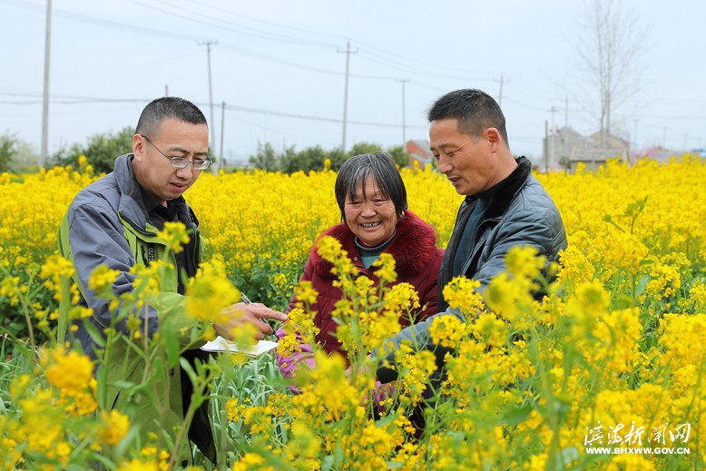 天場鎮(zhèn)幫扶人員到海峰村低收入農(nóng)戶家中察看油菜籽長勢情況