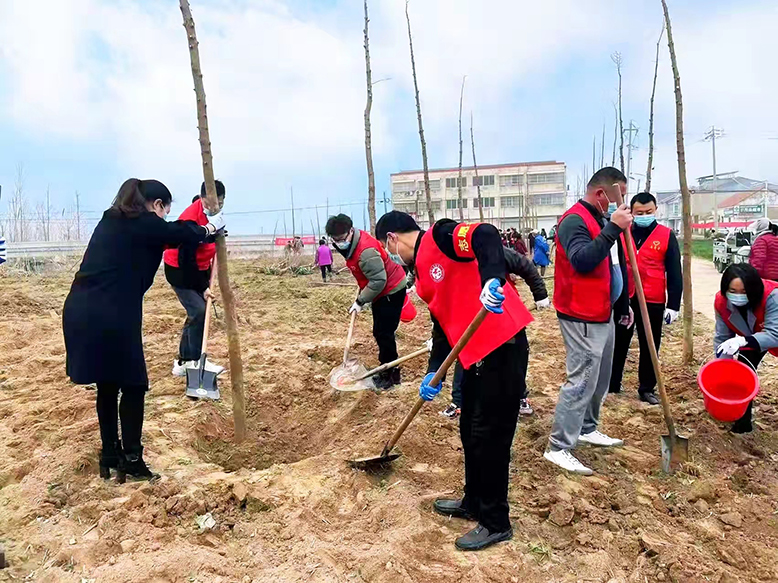 八灘鎮(zhèn)組織全體黨員開展義務(wù)植樹活動(dòng)