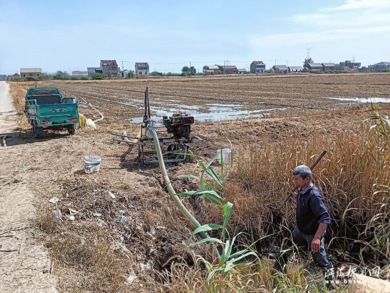 陳濤鎮(zhèn)長(zhǎng)吉村解決地勢(shì)高田塊夏種用水問題